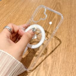 Magnetické bezdrátové nabíjecí průhledné pouzdro na telefon kompatibilní s iPhone 16 15 14 13 12 11 Pro Max Mini XR XS - náhled 6