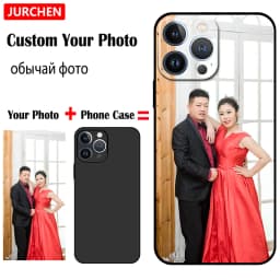 Silikonový kožený kryt s fotografií pro iPhone 16, 15, 14, 13, 12, 11 Pro Max Mini Plus - náhled 2