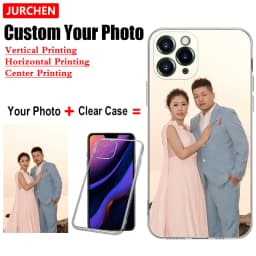 Silikonový kožený kryt s fotografií pro iPhone 16, 15, 14, 13, 12, 11 Pro Max Mini Plus - náhled 4