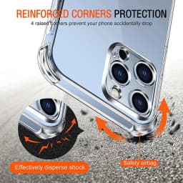 Průhledný nárazuvzdorný kryt na telefon pro iPhone 15 14 13 12 11 Pro Max Mini XR XS X 8 Plus - náhled 5