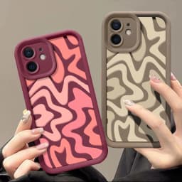 Pruhované měkké pouzdro na telefon pro iPhone 16 15 14 13 12 11 Pro Max XR XS 7 8 Plus Mini ochranný kryt - náhled 2