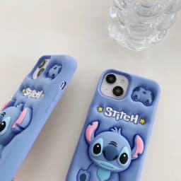 Roztomilý silikonový kryt na telefon Stitch s držákem Pop Grip - pro iPhone - náhled 6
