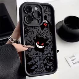 Silikonový kryt Gengar pro iPhone 15 14 13 12 11 Pro Max s tekutým silikonem, nárazuvzdorným ochranným krytem - náhled 4