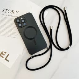 Magnetický crossbody kryt na telefon se šňůrkou - měkký kryt s ochranou fotoaparátu pro modely iPhone - náhled 7