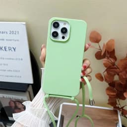 Silikonový crossbody kryt na telefon s popruhem - měkký TPU kryt pro iPhone 16 15 14 13 12 11 Pro Max - náhled 7