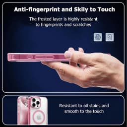 Magnetický hybridní kryt na telefon pro iPhone 16 15 14 13 12 11 Pro Max v bonbónové barvě, matný pevný kryt - náhled 4