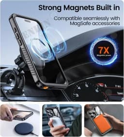 Voděodolný kryt pro iPhone, IP68, ochrana celého těla, plavání, potápění, kompatibilní s krytem MagSafe - náhled 5