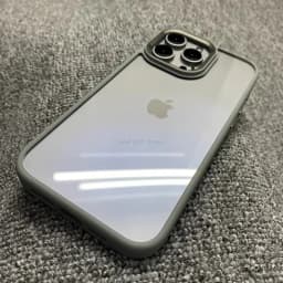 Průhledný nárazuvzdorný kovový kryt s průhlednou akrylovou zadní stranou pro iPhone 16 15 14 13 12 11 Pro Max - náhled 6