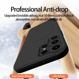 Magnetické bezdrátové nabíjecí pouzdro pro Samsung Galaxy S25 S24 S23 S22 S21 Ultra silikonový nárazuvzdorný kryt - náhled 5