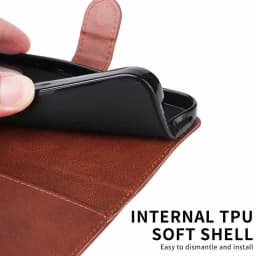 Magnetický flipový kožený kryt peněženky pro ochranu smartphonu Pouzdro na telefon ve stylu knihy - náhled 5