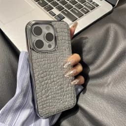 Kryt s krokodýlím vzorem pro iPhone 16, 15, 14, 13, 12, 11 Pro Max, lesklý povlak - náhled 5