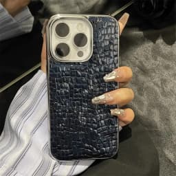 Kryt s krokodýlím vzorem pro iPhone 16, 15, 14, 13, 12, 11 Pro Max, lesklý povlak - náhled 4