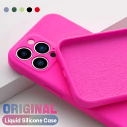 Silikonový kryt z tekutého silikonu pro iPhone 15, 14, 13, 12, 11, Pro Max, Mini Plus, X XS, měkký růžový, ochranný kryt - náhled 3