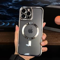 Bezdrátové nabíjecí pouzdro MagSafe pro iPhone 16 15 14 13 12 11 Pro Max, průhledné magnetické pouzdro na telefon - náhled 2