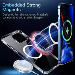 Magnetické průhledné bezdrátové nabíjecí pouzdro pro iPhone 15 14 13 12 11 Pro Max Mini XR XS X - náhled 4