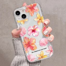 Květinový průhledný nárazuvzdorný TPU kryt na telefon pro iPhone 17 16 15 14 13 12 11 XS XR 8 7 Plus SE - náhled 5