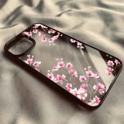 Růžový květ magnólie, průhledný nárazuvzdorný pevný kryt pro iPhone 15 14 13 12 11 XR XS Max - náhled 5