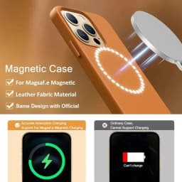 Kožené pouzdro MagSafe pro iPhone 16 15 14 13 12 Pro Max Plus magnetický kryt na telefon - náhled 5