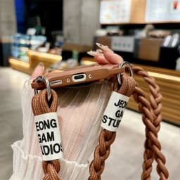 Pouzdro na telefon crossbody s opleteným popruhem na karty pro Samsung Galaxy S25 S24 S23 S22 S21 - náhled 5