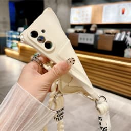 Pouzdro na telefon crossbody s opleteným popruhem na karty pro Samsung Galaxy S25 S24 S23 S22 S21 - náhled 7