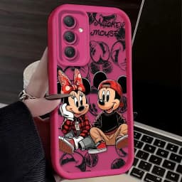 Pouzdro na telefon s motivem roztomilého páru pro Samsung Galaxy A14 A15 S21 S22 S23 S24 A25 A35 A52 A53 A54 A55 5G - náhled 5