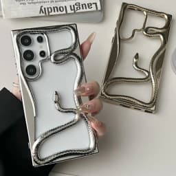 3D kryt s dutým hadem pro Samsung Galaxy S25 S24 S23 S22 Ultra A55 A36 Měkký nárazuvzdorný kryt - náhled 5