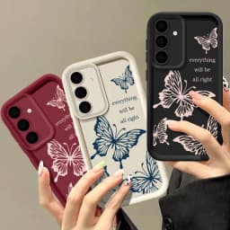 Nárazuvzdorný měkký kryt na telefon s motýlem pro Samsung Galaxy S25 S24 S23 S22 Ultra A Series 5G - náhled 7