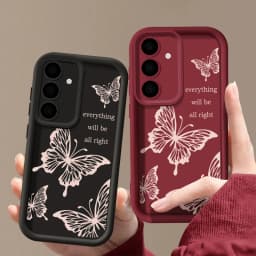 Nárazuvzdorný měkký kryt na telefon s motýlem pro Samsung Galaxy S25 S24 S23 S22 Ultra A Series 5G - náhled 6