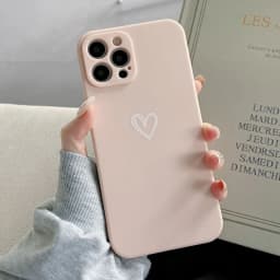 Matný kryt s motivem srdce, nárazuvzdorný, pro iPhone 16, 15, 14, 13, 12, 11, Pro Max, XR XS - náhled 3
