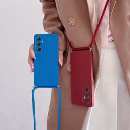 Silikonový kryt na telefon Crossbody Lanyard, měkký zadní kryt s módním poutkem a šňůrkou pro Galaxy řady A - náhled 4
