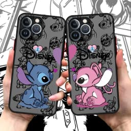 Roztomilý ochranný kryt na telefon s postavičkou pro iPhone 16 15 14 13 12 11 XR XS Pro Max Plus Mini - náhled 3