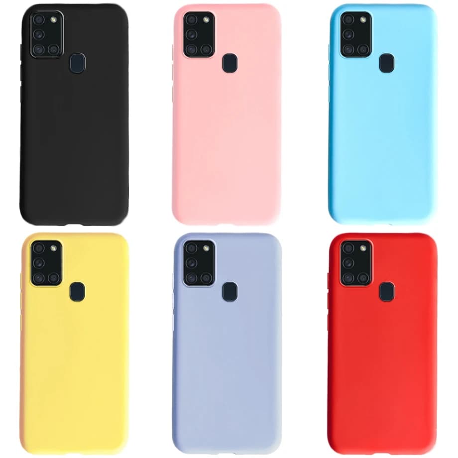 Silikonový kryt TPU pro Galaxy A21S, měkký matný, ochranný zadní nárazník