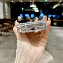 Bezdrátové nabíjení, nárazuvzdorné magnetické pouzdro pro Samsung Galaxy Z Flip 3 4 5 6 7, průhledný kryt - náhled 6