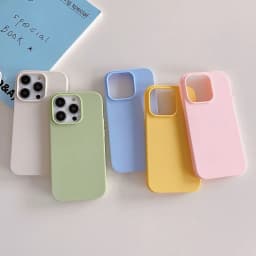 Silikonový kryt pro iPhone, matný, měkký, ultra tenký, v bonbónových barvách, pro iPhone 16, 15, 14, 13, 12 Pro Max - náhled 3