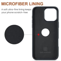 Magnetické kožené pouzdro na iPhone s bezdrátovým nabíjením - kompatibilní s iPhone 16, 15, 14, 13, 12, 11 Pro Max - náhled 5