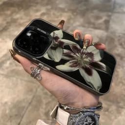 Pouzdro na telefon s olejomalbou z květu lilie pro iPhone 16 15 14 13 12 Pro Max nárazuvzdorné retro - náhled 3