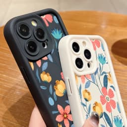 Barevný květinový silikonový kryt pro iPhone 15, 16, 14, 13, 12, 11 Pro Max - náhled 5