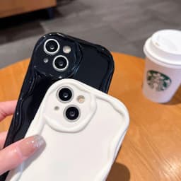 Průhledný silikonový kryt na telefon s vlnovým vzorem pro iPhone 16 15 14 13 12 11 Pro Max XR XS SE Soft - náhled 5