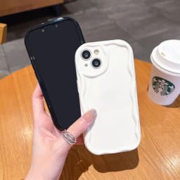 Průhledný silikonový kryt na telefon s vlnovým vzorem pro iPhone 16 15 14 13 12 11 Pro Max XR XS SE Soft - náhled 4