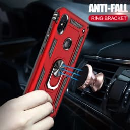 Nárazuvzdorný kryt Armor s magnetickým držákem na kroužky pro iPhone 6 7 8 X XS XR - Ochranný kryt - náhled 3