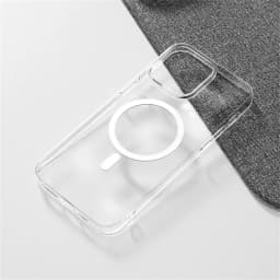 Průhledný magnetický kryt pro iPhone, ultra tenký, pevný, PC, transparentní, kompatibilní s MagSafe bezdrátovým nabíjením - náhled 4