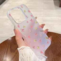 Měkký matný květinový kryt na telefon, nárazuvzdorný kryt pro iPhone 11 12 13 14 15 16 Pro Max Plus - náhled 6