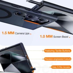 Magnetický kryt na telefon s stojánkem pro Samsung Galaxy S25 S24 S23 Ultra S22 Plus - náhled 6