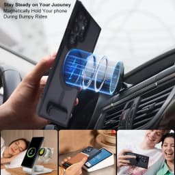 Magnetický kryt na telefon s stojánkem pro Samsung Galaxy S25 S24 S23 Ultra S22 Plus - náhled 5