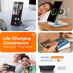 Magnetický kryt na telefon s stojánkem pro Samsung Galaxy S25 S24 S23 Ultra S22 Plus - náhled 4