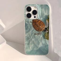 Pouzdro na telefon s motivem želvy pro iPhone 17 16 15 14 13 12 11 Pro Max, měkké texturované zadní kryty - náhled 5