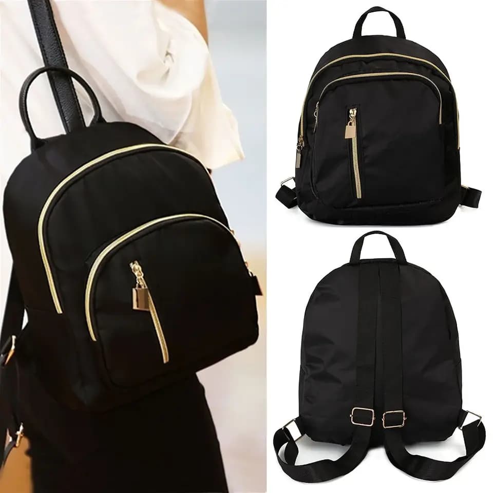 Mini Oxford Batoh Denní Batoh - Unisex Cestovní Taška Přes Rameno Kabelka Pro Ženy Muži Černá Móda