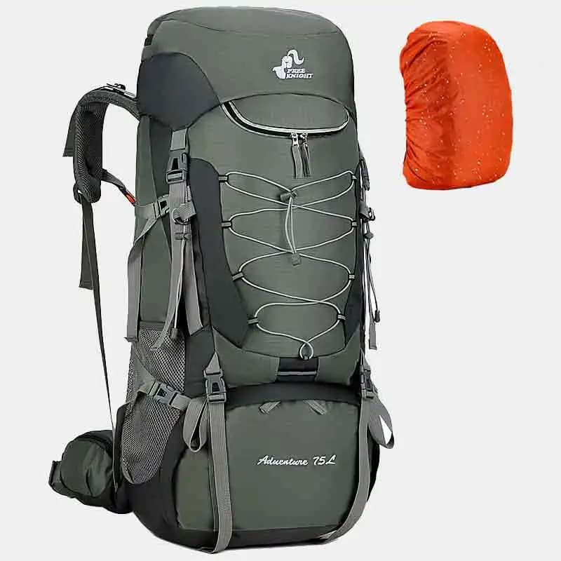 75L turistický batoh s pláštěnkou - vodotěsný outdoorový kempingový trekkingový batoh pro muže