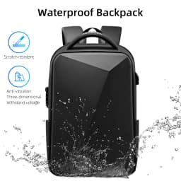 Voděodolný batoh na notebook s ochranou proti krádeži, nabíjecí port USB, obchodní cestovní školní taška pro muže - náhled 6