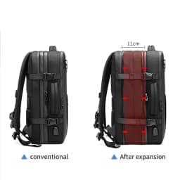 Velkokapacitní cestovní batoh na notebook s USB nabíjecím portem pro obchodní turistiku muže a ženy - náhled 3